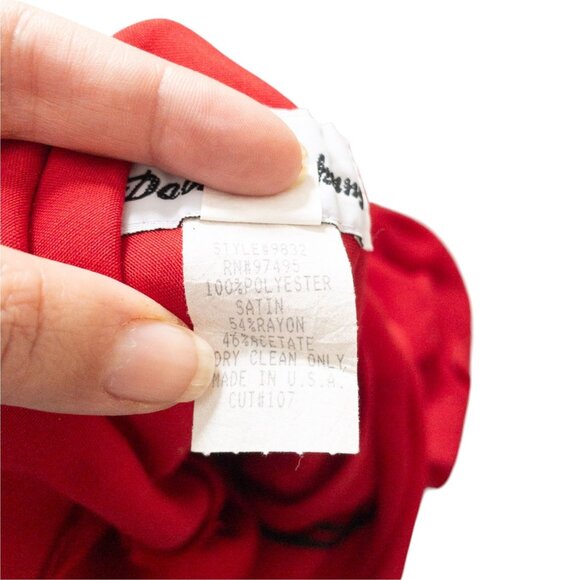 Dave & Johnny Red Maxi Rhinestone Strap Cocktail Dress SZ S Formal - Picture 8 of 10